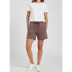 Reebok M Women’s Heathered Athletic Shorts With Drawstring Waist & Pockets - Mar